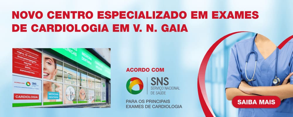 Novo centro especializado em exames de Cardiologia em Vila Nova de Gaia. Acordo com SNS para os principais exames de Cardiologia.